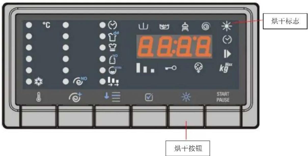 烘干标志 8:0:0:0 kg Max START PAUSE 烘干按钮