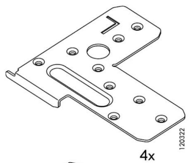 Technical line drawing of a mechanical component with holes and a U-shaped groove (no text or symbols)