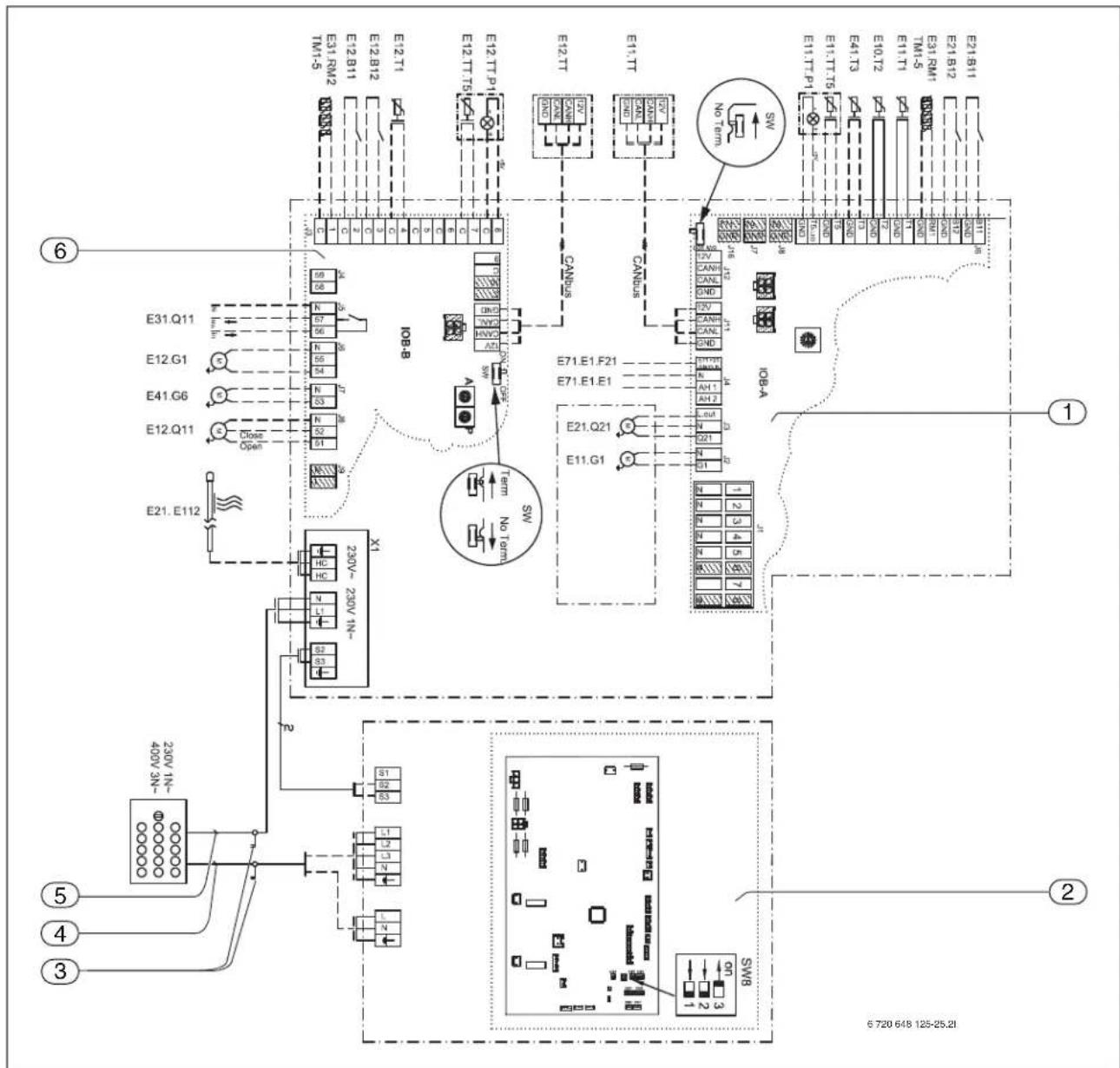 Junkers ODU 75-120 - Aansluitschema, ASB-module met 2e warmtebron - 1