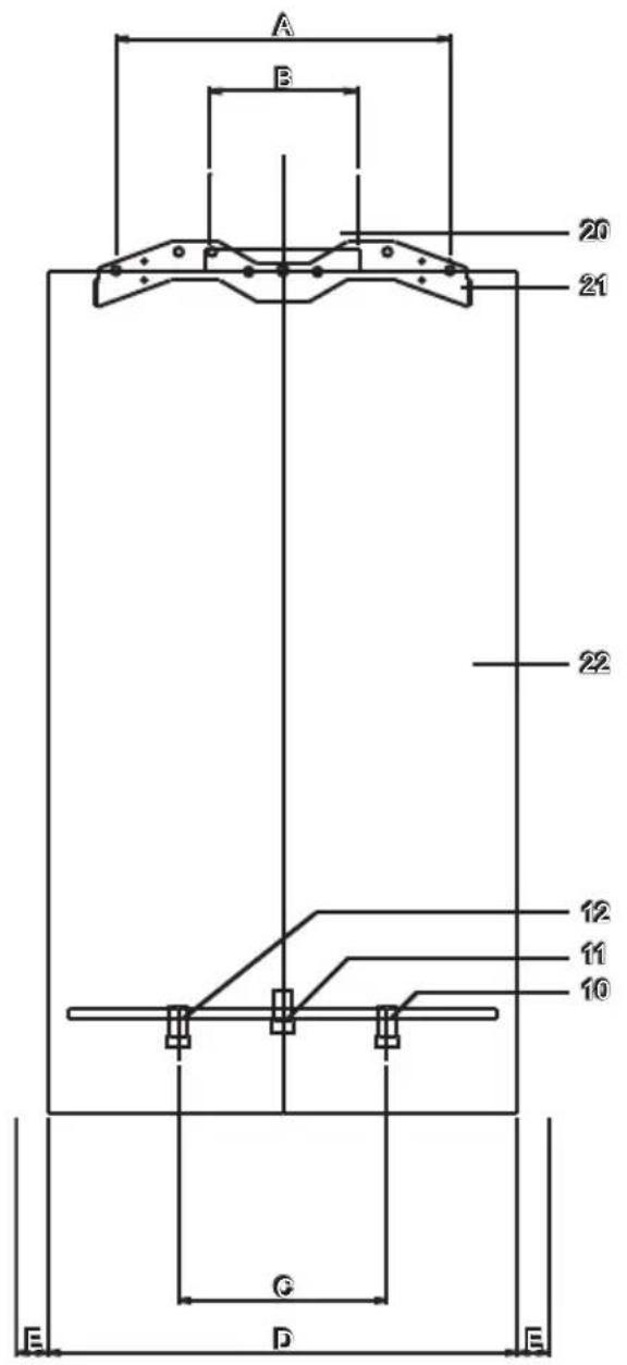 A B 20 21 22 12 11 10 G D E