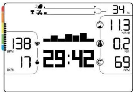 138 BPV 17 29:42 34 M 11.3 KM.H 0.2 KM 69 RPM KCAL