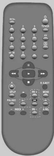 SVW+ 1 2 3 TVWCR 4 5 6 AV 7 8 9 A 30 0 II SPLP PR + MENU PALSEC OK INDEX + PR - ASEL