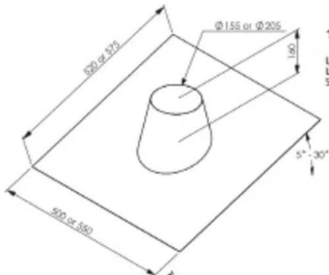 500 of 525 Ø155 of Ø205 180 5° -30° 500 of 550