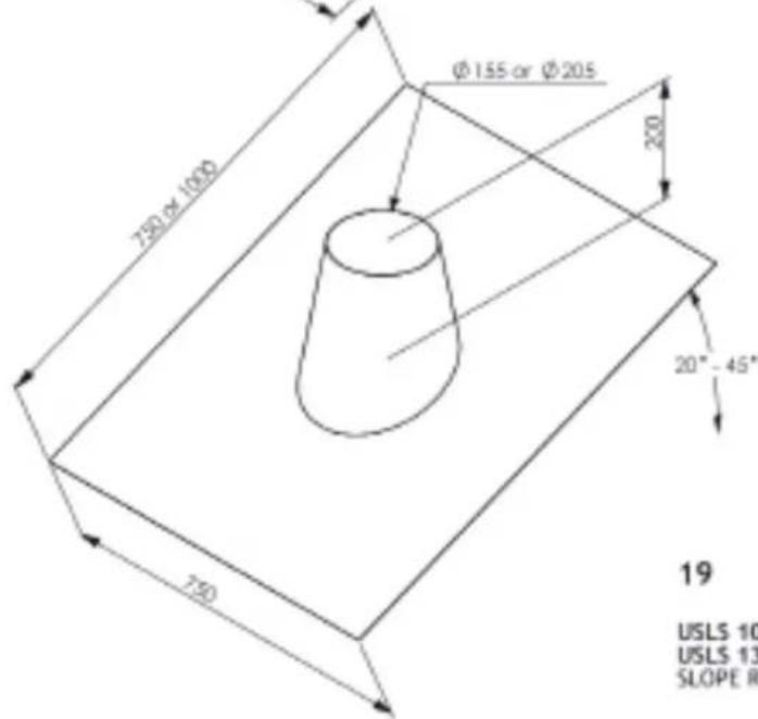 Ø155 of Ø205 230 730 x 1000 20° - 45° 19 USLS 10 USLS 13 HELLING R