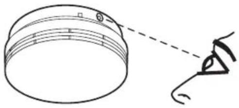 Diagram of a mechanical component with a dashed line indicating direction, no text or symbols present