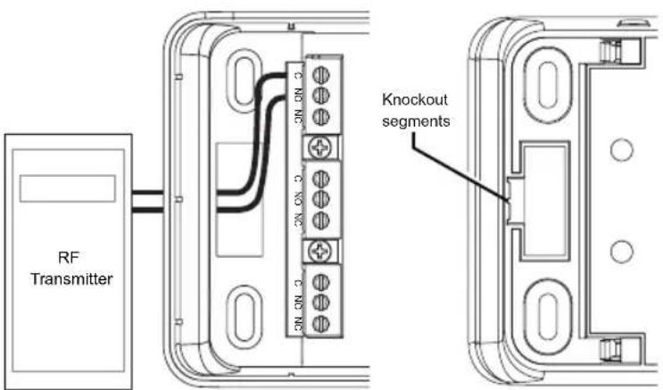 RF Transmitter Knockout segments