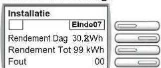 Installatie EInde07 Rendement Dag 30,2Wh Rendement Tot 99 kWh Fout 00