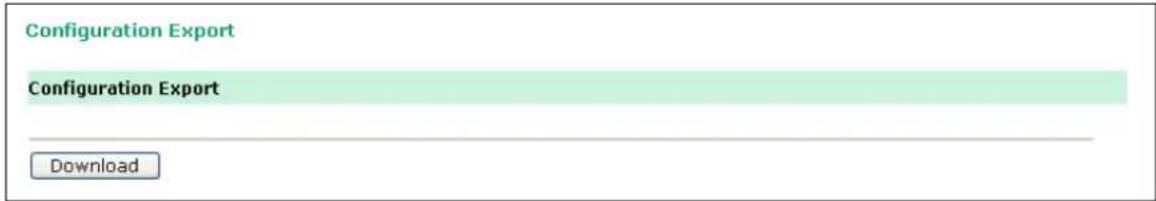 Configuration Export Configuration Export Download