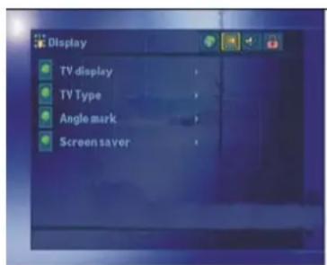Display TV display TV Type Angle mark Screensaver
