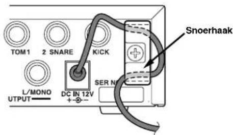 TOM1 2 SNARE KICK L/MONO SER N DC IN 12V OUTPUT + - - Snoerhaak