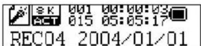 SEK 001 00:00:03 ACT 015 05:05:17 REC04 2004/01/01