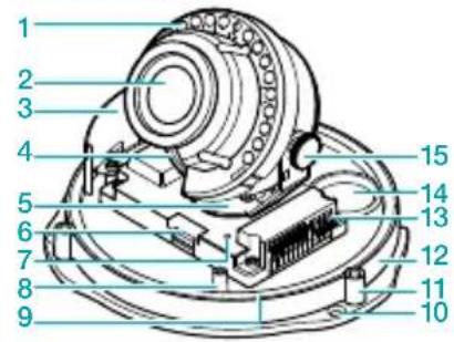 Labeled diagram of a mechanical assembly with numbered parts for identification