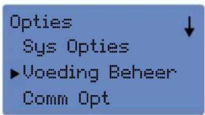 Opties Sys Opties ►Voeding Beheer Comm Opt