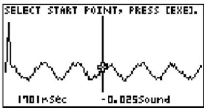 SELECT START POINT, PRESS CEXE3. 1701x-sec -0.025Sound