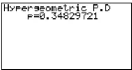 CASIO FX-9860GII V2.0 - • Hypergeometrische Kansverdeling - 3