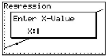 Regression Enter X-Value X:1