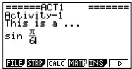 CASIO FX-9860GII V2.0 - - Een berekeningsformule in eActivity invoeren - 2
