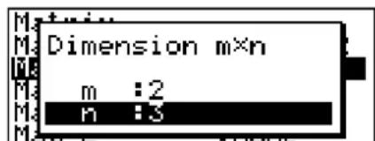 Dimension m×n m :2 n :3