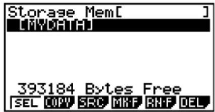 Storage Mem[ ] LIMI01A1A1 393184 Bytes Free SEL COPY SRC MRF RN F DEL