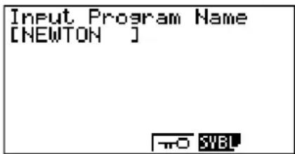 Input Program Name [NEWTON] TWO SWBL