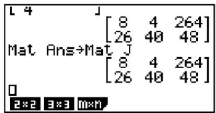L 4 J [8 4 264] 26 40 48] Mat Ans→Mat J [8 4 264] 26 40 48] 0 2×2 3×3 mm