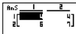 CASIO FX-9860GII V2.0 - Voorbeeld 2 Vermenigvuldig de twee matrices uit voorbeeld 1 met elkaar (Matrix A × Matrix B) - 1