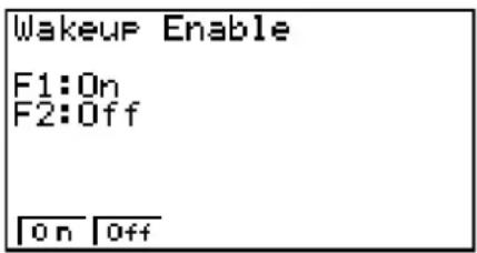 Wakeup Enable F1:On F2:Off On Off