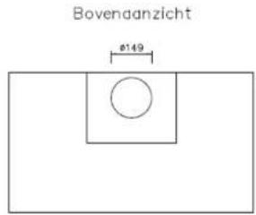Bovendanzicht ø149