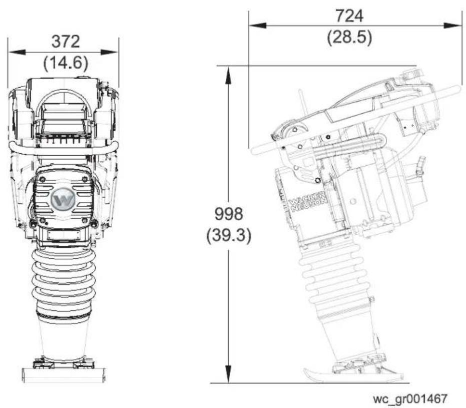 Wacker Neuson DS 70 - Afmetingen - 1