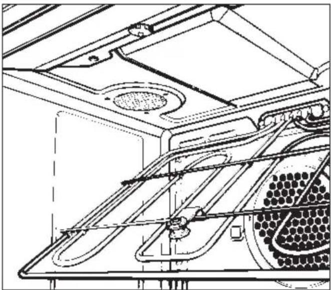 MIELE H 212 E - Bovenste verwarmingselement laten zakken - 2
