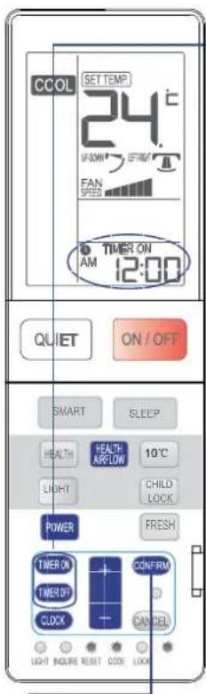 CCOL SETTEMP. 24°C IFLOW FAN SPEED TIMER ON AM 12:00 QUIET ON / OFF SMART SLEEP HEALTH HEALTH ARFLOW 10°C LIGHT CHILD LOCK POWER FRESH TIMER ON CONFIRM TIMER OFF CLOCK Cancel LIGHT INSUR RESIST CODE LOCK