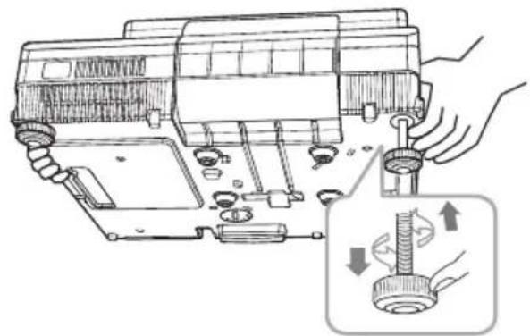 HITACHI ED-AW110NEF - De neiging van de projector instellen - 1