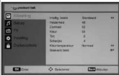 PACKARD BELL M220DXML - De OSD-instellingen aanpassen - 1