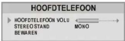 HOOFDTELEFOON ► HOOFDTELEFOON VOLU STEREO STAND BEWAREN ← MONO
