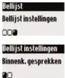 Bellijst Bellijst instellingen □□# Bellijst instellingen Binnenk. gesprekken ?□
