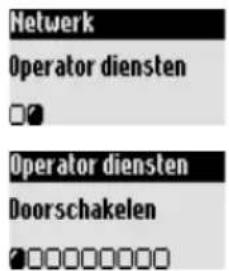 Netwerk Operator diensten □# Operator diensten Doorschakelen □□□□□□□□