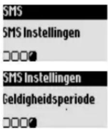 SMS SMS Instellingen □□□○ SMS Instellingen Geldigheidsperiode □□□○