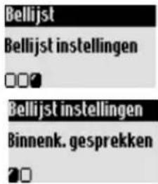 Bellijst Bellijst instellingen □□# Bellijst instellingen Binnenk. gesprekken ?□