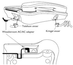 Telefoon snoer Wisselstroom AC/AC adapter Kringel snoer