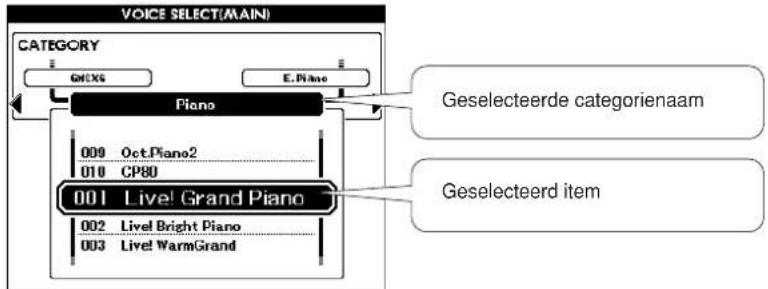 YAMAHA PSR-S550 - Gebruik de draaiknop om een item of waarde te selecteren. - 1