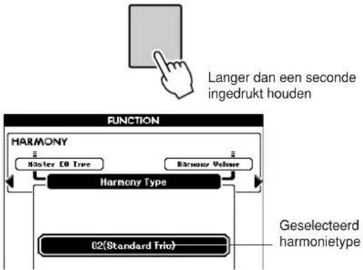YAMAHA PSR-S550 - Houd de [HARMONY]-knop langer dan een seconde ingedrukt. - 1