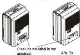 Steek de netkabel in het apparaat. Afb. 3a