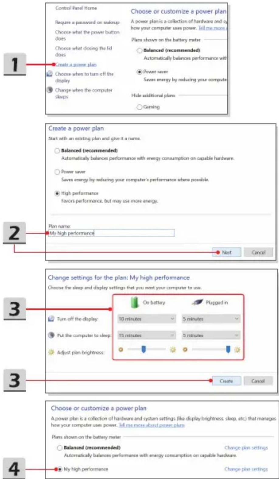 MSI GV62 8RC-216NL - Create Your Own Power Plan - 1