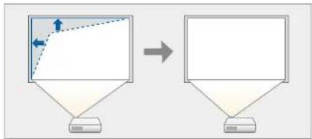 EPSON EB-1781W - De beeldvorm corrigeren met Quick Corner - 1