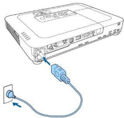 EPSON EB-1781W - De projector inschakelen - 1