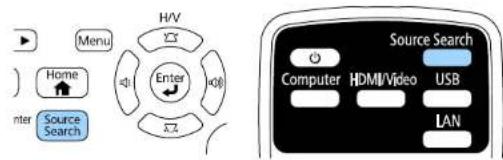 Menu Home Enter Source Search H/V Σ3 ←0 ←0 Σ2 Source Search Computer HDMI/Video USB LAN