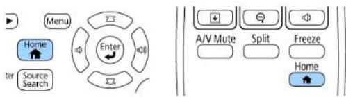 Menu Home Enter Source Search A/V Mute Split Freeze Home