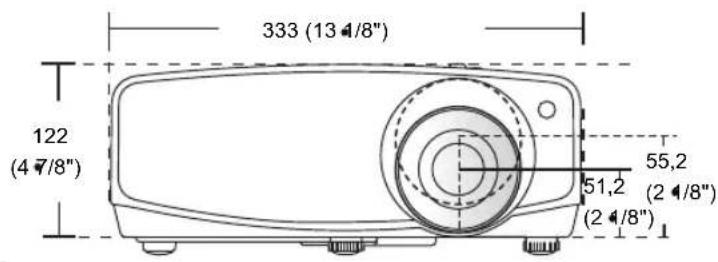 333 (13 4/8") 122 (4 7/8") 55,2 51,2 (2 4/8") (2 4/8")