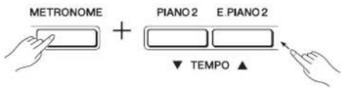 METRONOME + PIANO2 E.PIANO2 ▼ TEMPO ▲