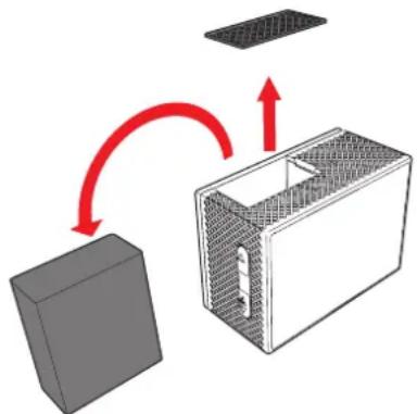 graph TD A["Gray Box"] --> B["White Box"] B --> C["Red Arrow"] C --> D["White Box with Grid Pattern"] D --> E["White Box with Inlet"] E --> F["White Box with Top"] style A fill:#ccc,stroke:#333 style B fill:#fff,stroke:#333 style C fill:#fff,stroke:#333 style D fill:#fff,stroke:#333 style E fill:#ff…